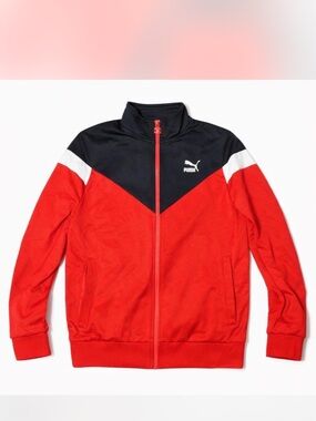 Puma Red Jacket with Black Collar